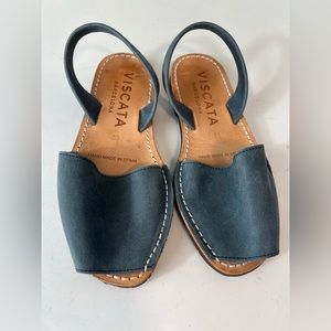 Viscata Barcelona Sandals Sz 5/EU 35 Suede blue